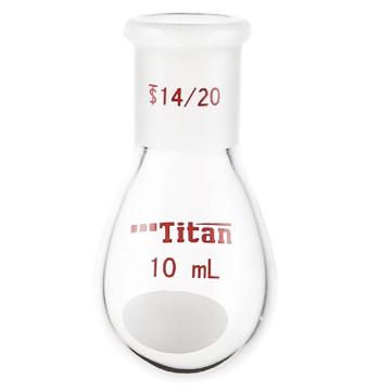 Titan/泰坦 厚壁茄型瓶，高强度，磨口：14/20，10ml 特优级 爆款，TF311410，1个 TF311410
