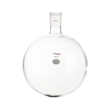 Titan/泰坦 单颈圆底球瓶，厚壁高强度，磨口：34/45，5000ml 特优级，TF30345L，1个 TF30345L