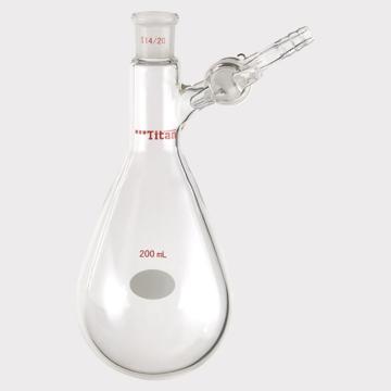 Titan/泰坦 反应茄瓶，磨口：14/20，200ml，玻璃节门 特优级，TF901200G，1个 TF901200G