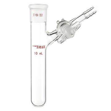 Titan/泰坦 反应管，内磨口19/22，玻璃节门，10ml 特优级 爆款，TF891910，1个 TF891910