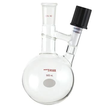 Titan/泰坦 溶剂存储转移球瓶，磨口：24/40，500ml，8mm高真空阀 特优级，TF484508，个/，1个 TF484508