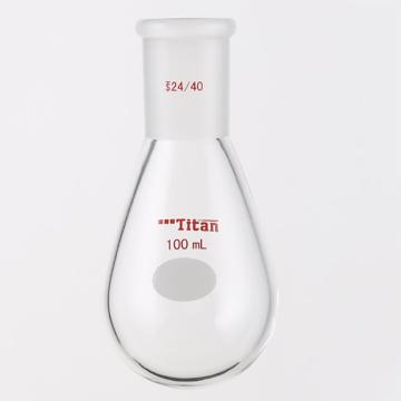 Titan/泰坦 厚壁茄型瓶，高强度，磨口：24/40，100ml 特优级 爆款，TF314100，1个 TF314100