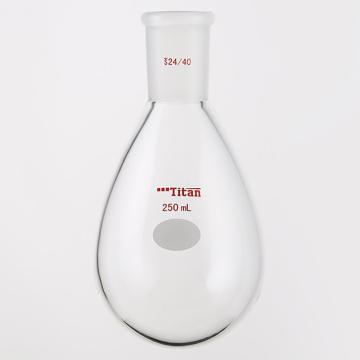 Titan/泰坦 厚壁茄型瓶，高强度，磨口：24/40，250ml 特优级 爆款，TF314250，1个 TF314250
