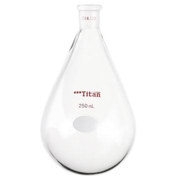 Titan/泰坦 厚壁茄型瓶，高强度，磨口：14/20，250ml 特优级，TF311250，1个 TF311250
