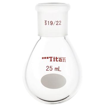 Titan/泰坦 厚壁茄型瓶，高强度，磨口：19/22，25ml 特优级 爆款，TF311925，1个 TF311925
