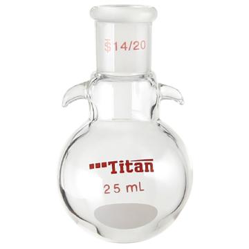 Titan/泰坦 具挂钩圆底烧瓶，磨口：14/20，25ml 特优级，TF331425，1个 TF331425