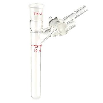 Titan/泰坦 反应管，内磨口14/20，玻璃节门，10ml 特优级 适配加热块：05027317 ，TYBL-B221410-DZ，1个 TYBL-B221410-DZ