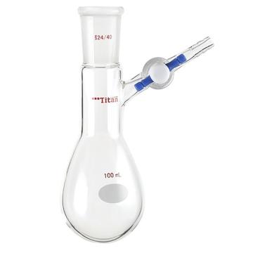 Titan/泰坦 反应茄瓶，磨口：24/40，100ml，四氟节门 特优级，TF904100，1个 TF904100
