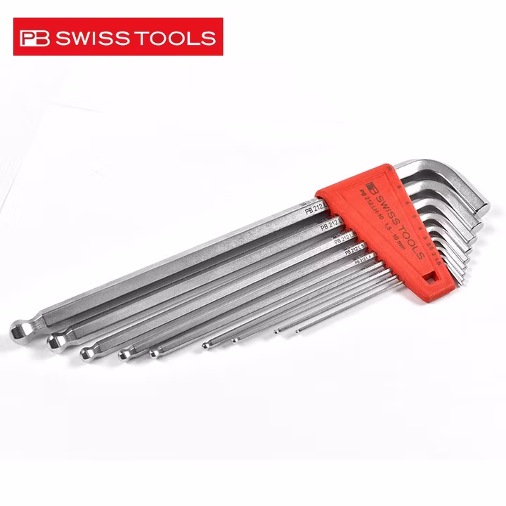 PB SWISS TOOLS/ 瑞铂 L型球头加长内六角9件套 PB 212.LH-10