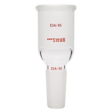 Titan/泰坦 B型接头(小变大)，上磨口：34/45，下磨口：24/40 特优级，TA253424，1个 TA253424