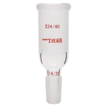 Titan/泰坦 B型接头(小变大)，上磨口：24/40，下磨口：14/20 特优级，TA252414，1个 TA252414
