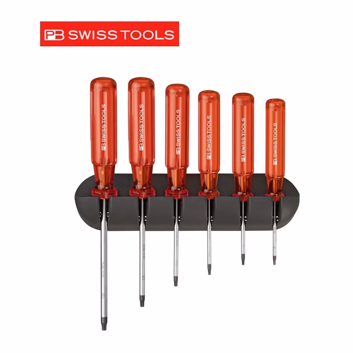PB SWISS TOOLS/ 瑞铂 梅花螺丝刀6件套(带托架) PB 440