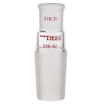 Titan/泰坦 A型接头(大变小)，上磨口：19/22，下磨口：29/42 特优级，TA201929，1个 TA201929