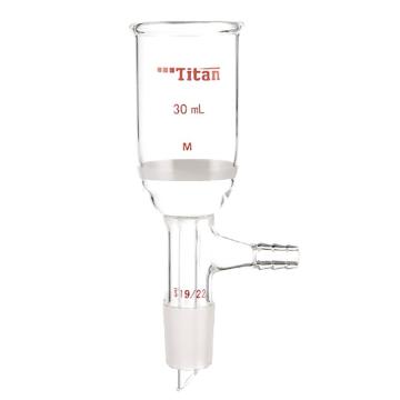 Titan/泰坦 磨口砂芯布什漏斗，30ml，磨口：19/22，G3砂板 特优级，TF363019M，个/，1个 TF363019M