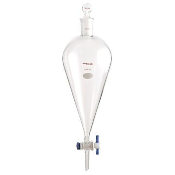 Titan/泰坦 分液漏斗，上磨口：24/40，四氟节门，4mm，顶端玻璃塞子，1000ml 特优级，TF474000A，1个 TF474000A