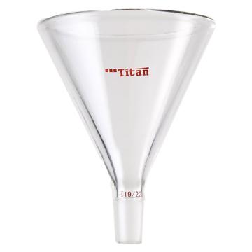 Titan/泰坦 三角漏斗，上部直径90mm，磨口：19/22 特优级，TF189100，1个 TF189100
