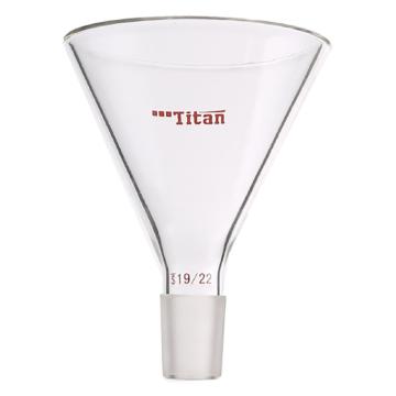 Titan/泰坦 三角漏斗，上部直径75mm，磨口：19/22 特优级，TF181975，1个 TF181975