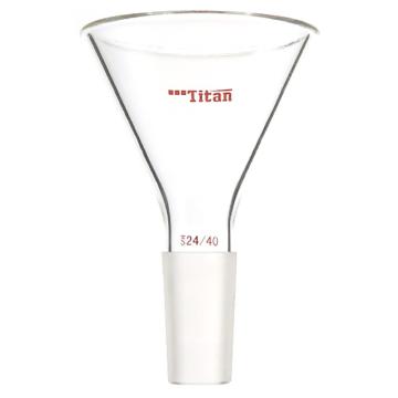 Titan/泰坦 三角漏斗，上部直径75mm，磨口：24/40 特优级，TF182475，1个 TF182475