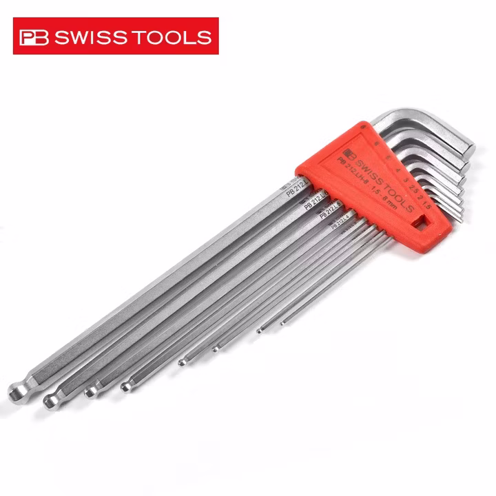 PB SWISS TOOLS/ 瑞铂 L型球头加长内六角8件套 PB 212.LH-8