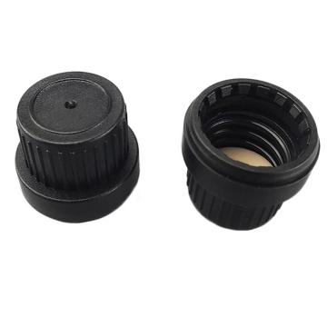 Titan/泰坦 通用瓶盖，黑色，德国标准PP防盗盖+PE/PTFE褐色垫片，GL18螺口，D×H:25×21mm，1包（40个） TYBL-PG-G007