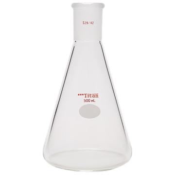Titan/泰坦 三角瓶，厚壁高强度，磨口：29/42，500ml 特优级，TF669500，1个 TF669500