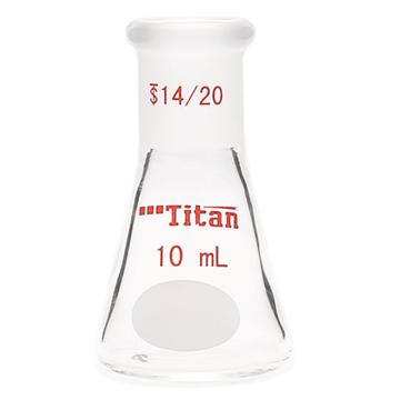 Titan/泰坦 三角瓶，厚壁高强度，磨口：14/20，10ml 特优级，TF661410，1个 TF661410