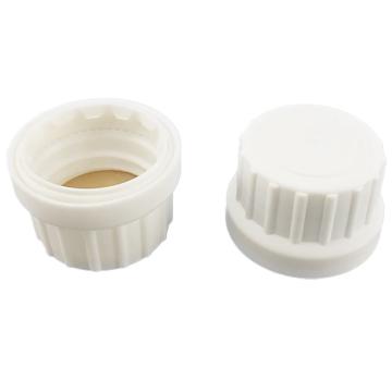 Titan/泰坦 通用瓶盖，白色，德国标准PP防盗盖+PE/PTFE褐色垫片，GL28螺口，D×H:36×24mm，1包（40个） TYBL-PG-B004