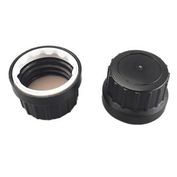 Titan/泰坦 通用瓶盖，黑色，德国标准PP防盗盖+PE/PTFE褐色垫片，GL28螺口，D×H:36×24mm，1包（40个） TYBL-PG-B005