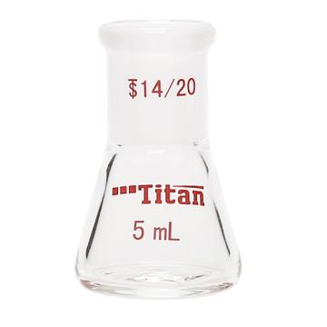 Titan/泰坦 三角瓶，厚壁高强度，磨口：14/20，5ml 特优级，TF661405，1个 TF661405