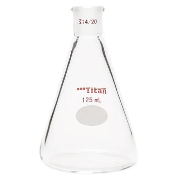Titan/泰坦 三角瓶，厚壁高强度，磨口：14/20，125ml 特优级，TF661125，1个 TF661125