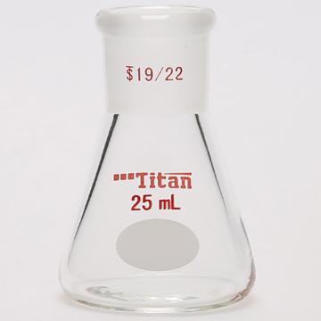 Titan/泰坦 三角瓶，厚壁高强度，磨口：19/22，25ml 特优级，TF661925，1个 TF661925