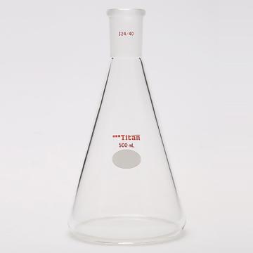 Titan/泰坦 三角瓶，厚壁高强度，磨口：24/40，500ml 特优级，TF664500，1个 TF664500