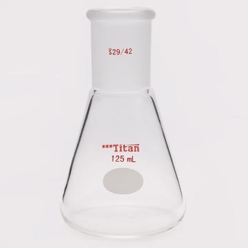 Titan/泰坦 三角瓶，厚壁高强度，磨口：29/42，125ml 特优级，TF662125，1个 TF662125