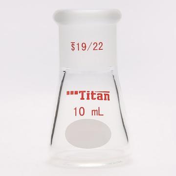 Titan/泰坦 三角瓶，厚壁高强度，磨口：19/22，10ml 特优级，TF661910，1个 TF661910
