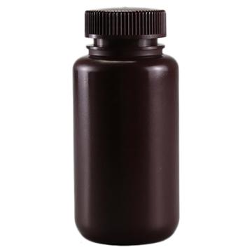 Titan/泰坦 塑料广口瓶，HDPE，250ml，琥珀色，无酶，免洗，防漏无内盖，未灭菌，1箱（10个*10/箱） TYSL-HD250A-ZX