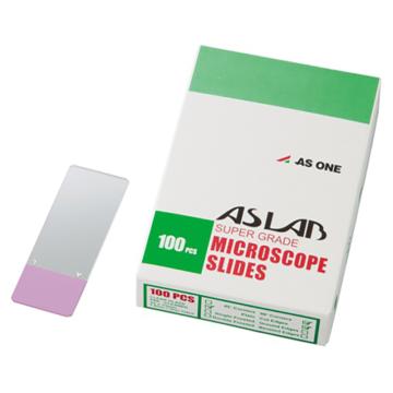 ASONE/亚速旺 载玻片 10128105P 边缘抛光??彩色磨口 粉红色 1盒(100片)，C1-9647-15 C1-9647-15
