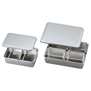 ASONE/亚速旺 实验室用不锈钢容器 带盖 4个入 角，1-4533-02 1-4533-02