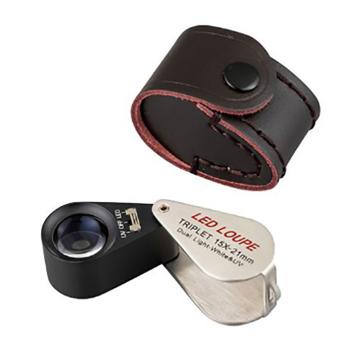 ASONE/亚速旺 带LED灯15倍放大镜 LP-15XDL 1个，4-2240-01 4-2240-01