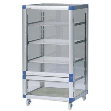 ASONE/亚速旺 PET防潮箱(干燥剂式),强化塑料隔板带滚轮,BG-1KPT,1-6003-02,运费需另算 1-6003-02