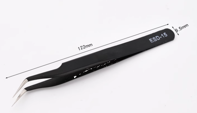 YL 弯头镊子 122*9.5mm