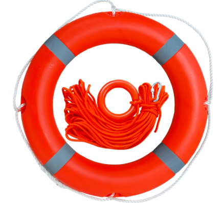GC 船用救生圈 【国标加厚款】2.5KG救生圈+8mm20米绳+环+钩