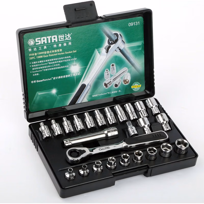 SATA/世达25件13MM系列穿透式套筒组套09131