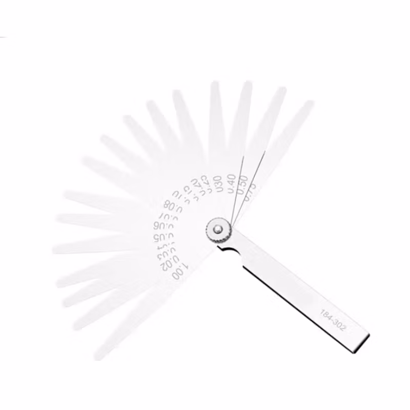 deli得力DL9504塞尺150Lx0.02-1.00mm_17件套(银)(把