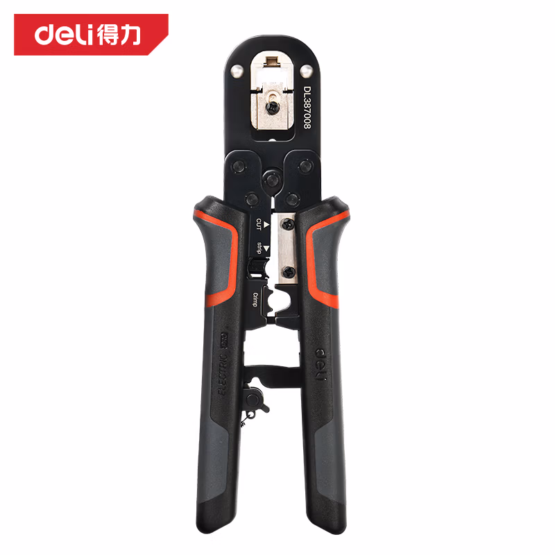 deli得力DL387008网络钳8P(红)(把)