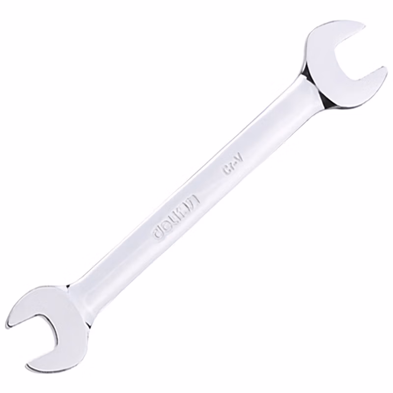 deli得力DL33329镜面双开口扳手41x46mm铬钒钢(银)(把)