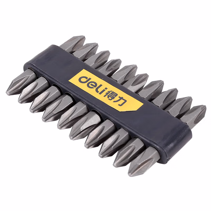 deli得力DL6907高扭力6.3mm双头旋具头PH2×150_S2(银(支