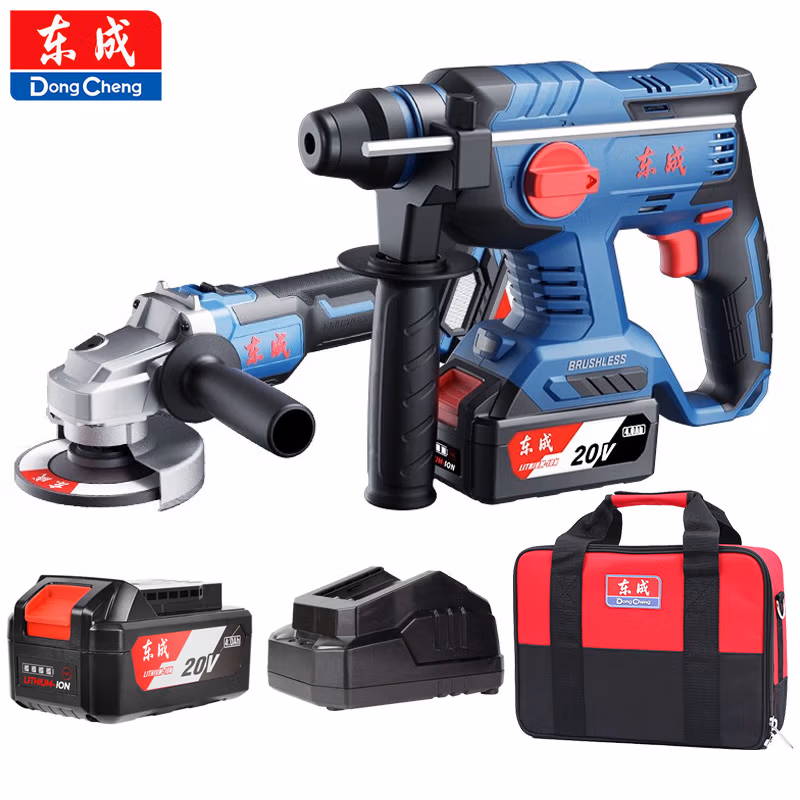 DONGCHENG/东成 充电电锤+充电无刷角磨机套装 DCKIT10B