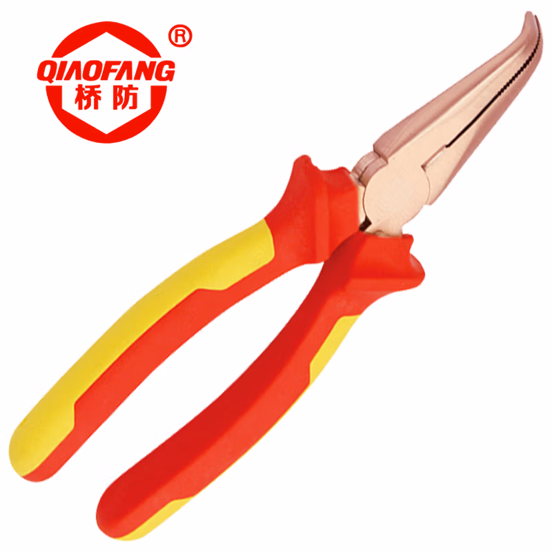天津桥防/CNFB 防爆绝缘注塑弯嘴钳 BET86204-1002