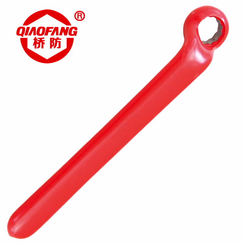 天津桥防/CNFB 防爆绝缘浸塑高颈单头梅花扳手 ALT86404-32