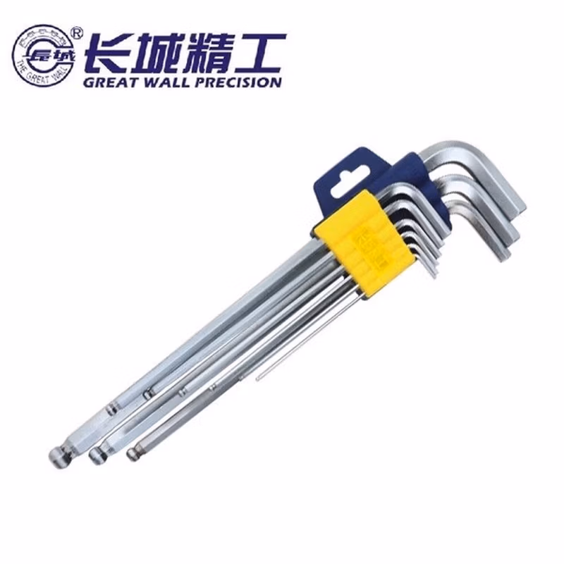 GREATWALL/长城精工 9pcs英制球头特长内六角扳手组套 349109